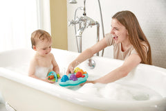 Hape Music Fountain with automatic sleep mode helps conserve batteries.