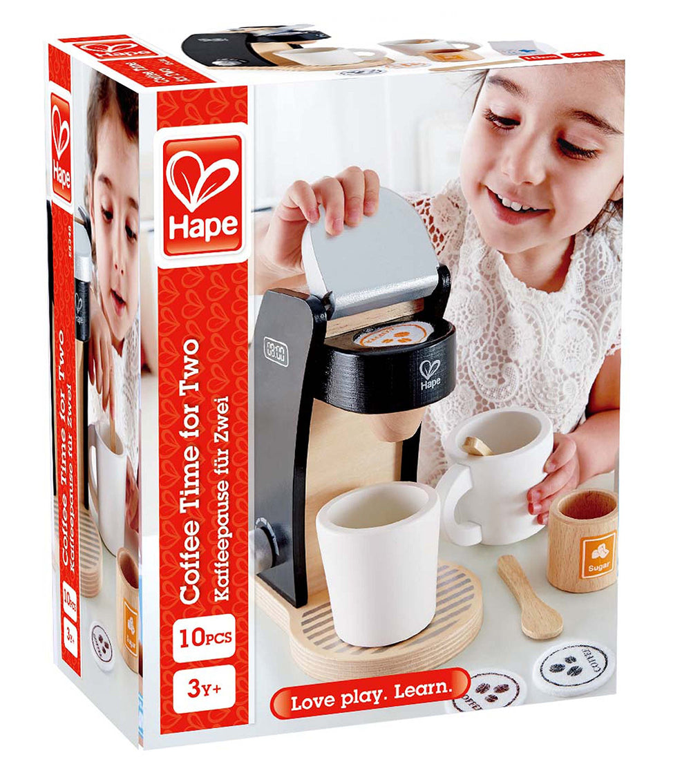 Hape play kitchen accessories coordinate with other wooden sets for cohesive play.