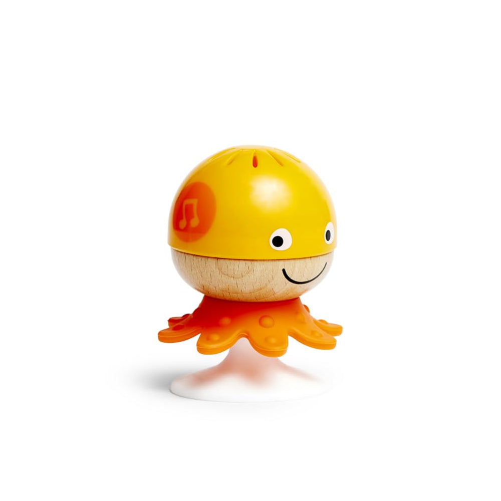 Hape Put-Stay Rattle Set octopus rattle encourages tactile exploration