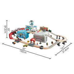 Hape plane and rail set invites travel-themed adventures for children 3+