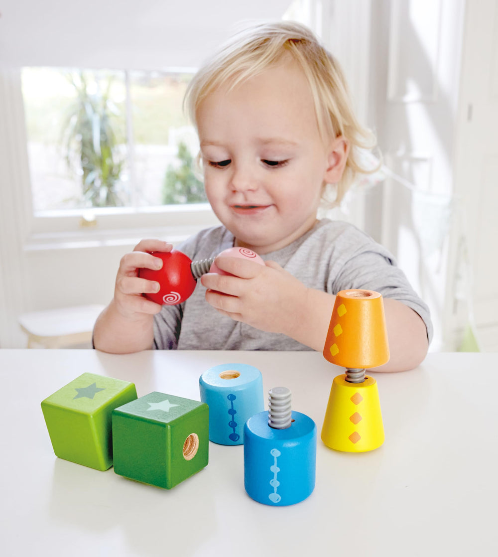Hape Twist and Turnables suitable for ages 2 to 4 during smart play