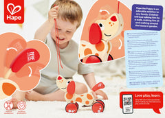 Hape Walk-A-Long Puppy in a playful storytelling moment