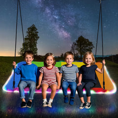 Hapfan 60-inch platform swing ready for backyard setup and play