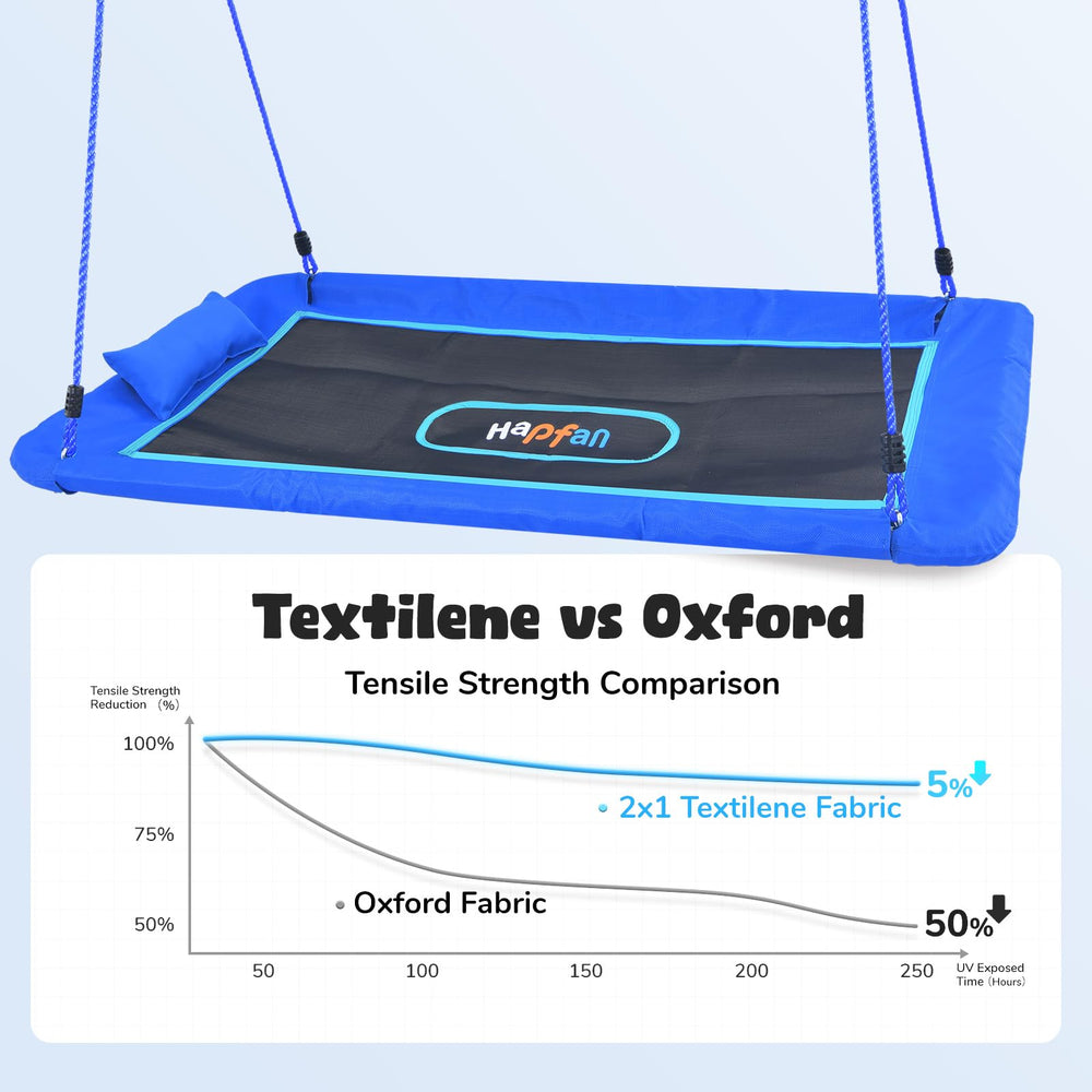 Hapfan 800lbs weight capacity platform swing for kids and adults.