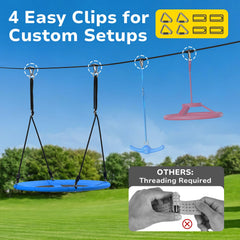 Hapfan adjustable buckles enabling easy accessory swaps during play