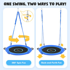 Complete Hapfan hanging kit in blue for easy setup