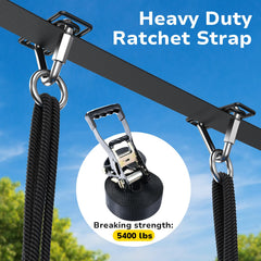 Hapfan heavy-duty ratchet strap ensuring strong support for kids and adults