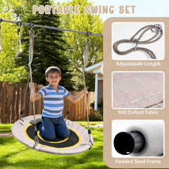 Hapfan monkey bars and ninja wheel setup for energetic kids