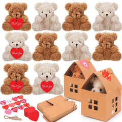 HAPGFS mini bears in brown and apricot ready for party favors.