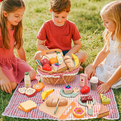 HAPGFS wooden play food bakery treats to spark creative kitchen pretend play.