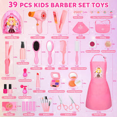 Hapgo toolset with scissors and accessories supports imaginative hairstyling sessions.