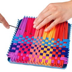 Hapinest finished potholders displayed as colorful craft keepsakes
