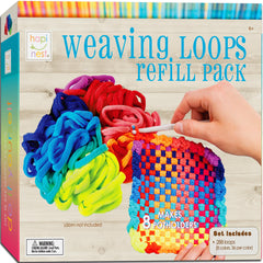 Hapinest potholder loom refill 288-pack with bright loops for vibrant, quick kitchen crafts.