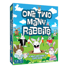 Happy Camper One Two Many Rabbits box with colorful components for quick family play