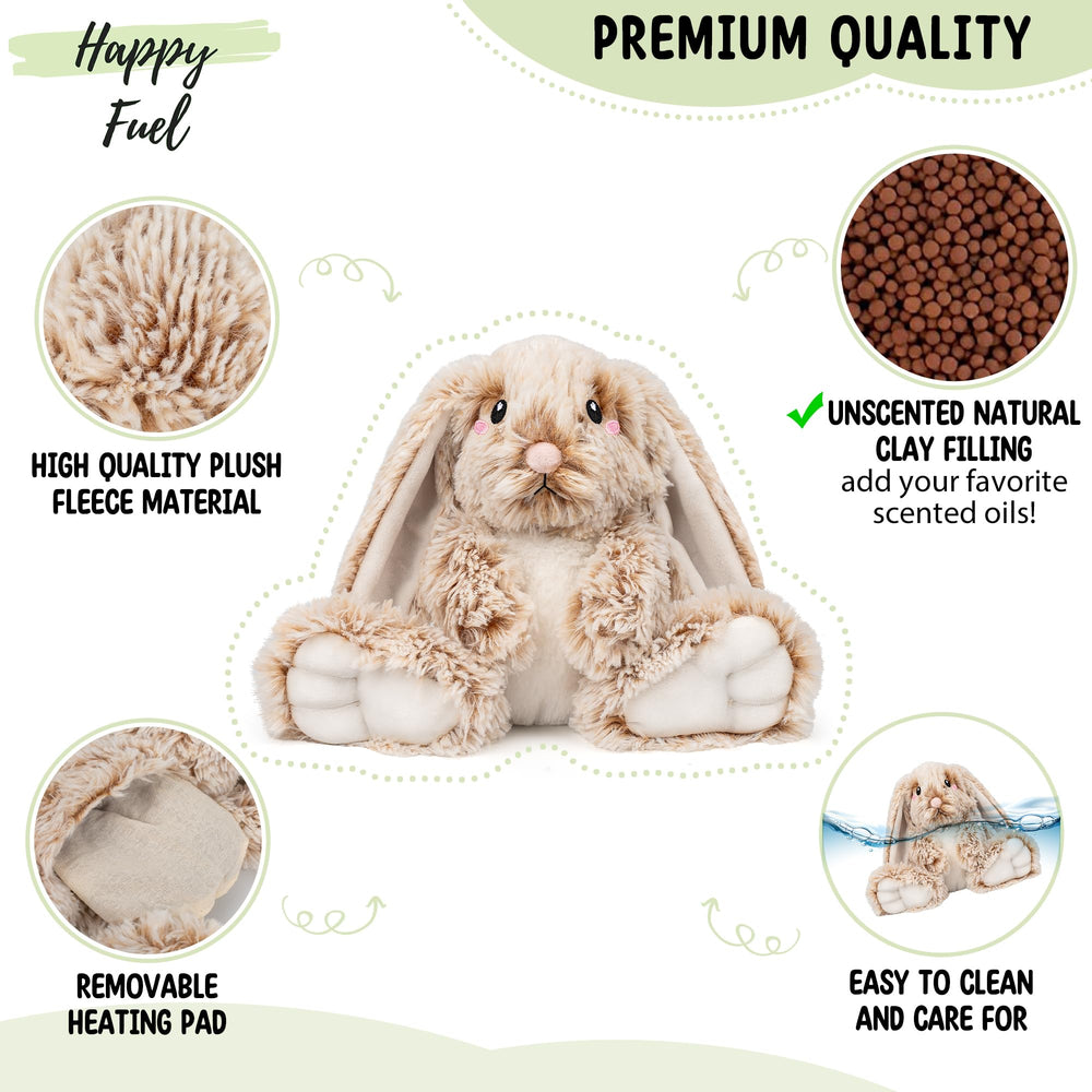 Happy Fuel unscented heating pad inside, back view shows fragrance-free warmth