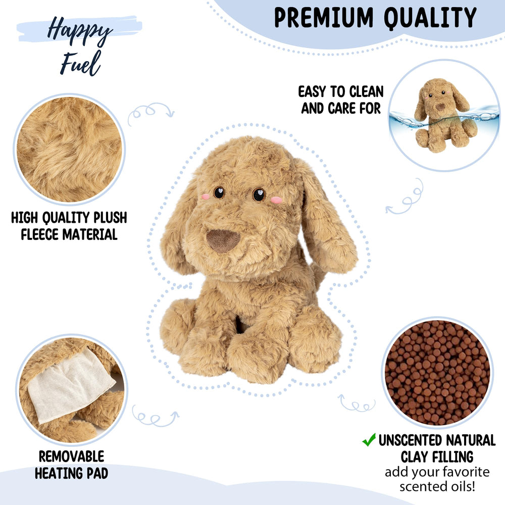 Happy Fuel Goldendoodle plush with weighted feel of 1.5 lb