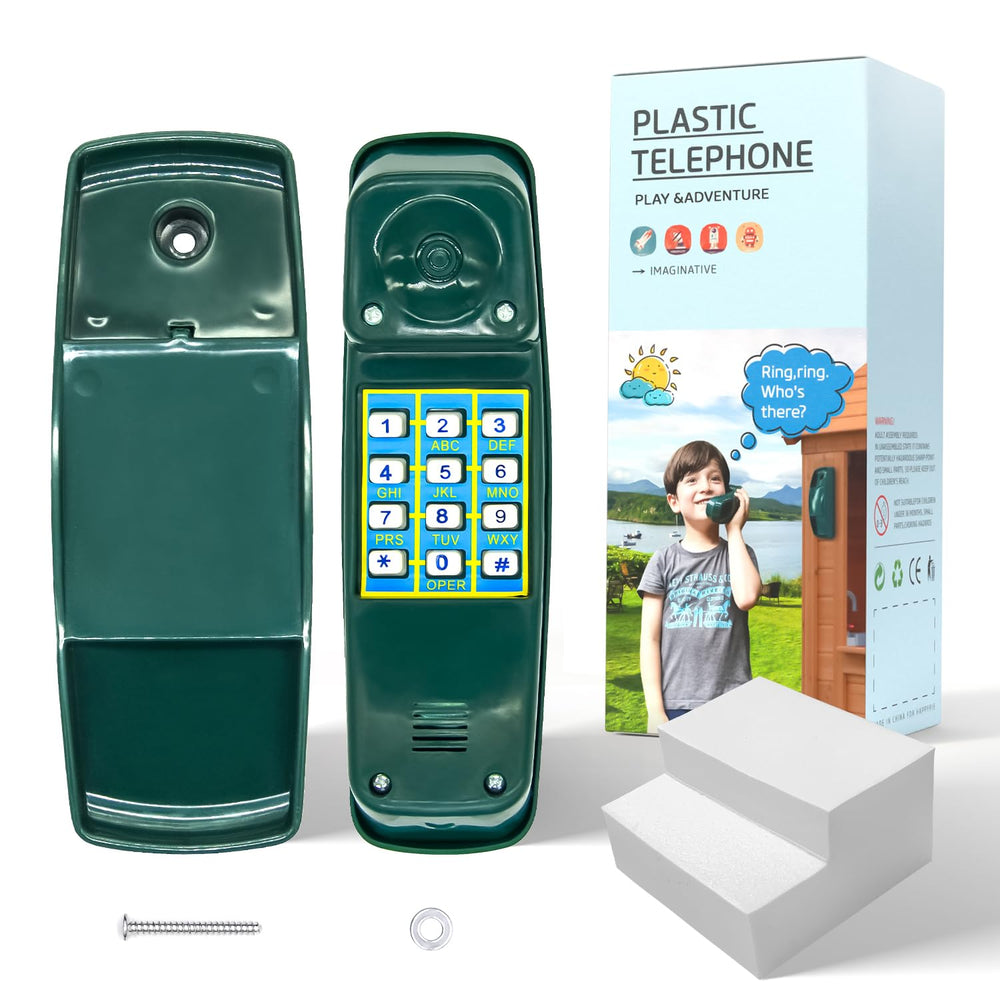 HAPPYPIE Toy Phone green dial buttons for playful pretend calls and imagination