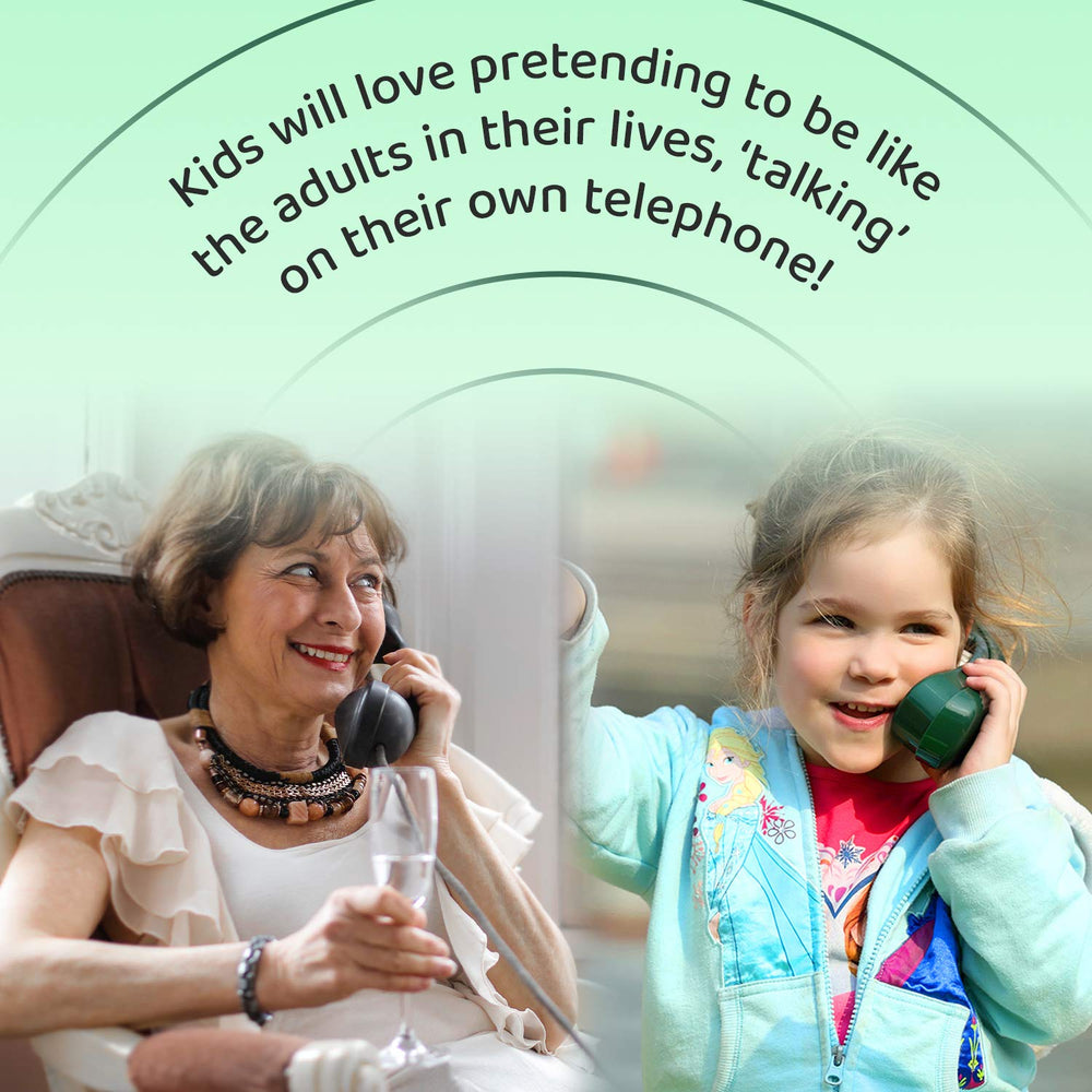 HAPPYPIE Toy Phone green portable design enables play anywhere