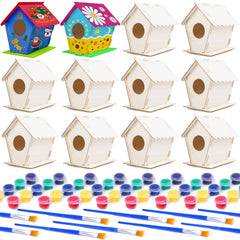 hapray birdhouse kit: unassembled houses for kid-friendly assembly and painting.
