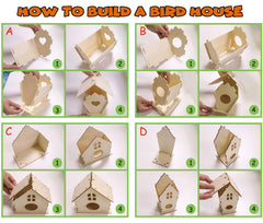 hapray durable plywood boards ensuring sturdy birdhouses during assembly.