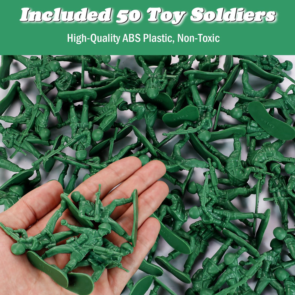 HAPTIME compact army figures are easy to set up and travel-ready for on-the-go play.