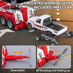 HAPYAD tow truck toy winch and cable for authentic towing play.