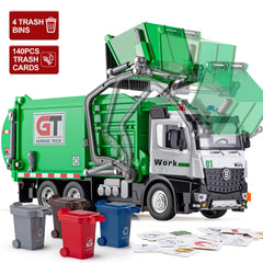 HAPYAD trash truck toy with lights and sounds enhances interactive pretend play.