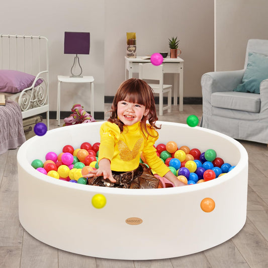 Harbolle baby ball pit with a 47.2-inch diameter for safe, spacious play