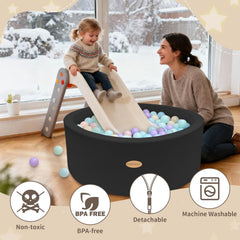 HARBOLLE ball pit removable washable cover simplifies cleaning and hygiene.