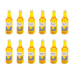 Harewu 12Pcs miniature yellow wine bottles for dollhouse decor and realistic kitchen scenes