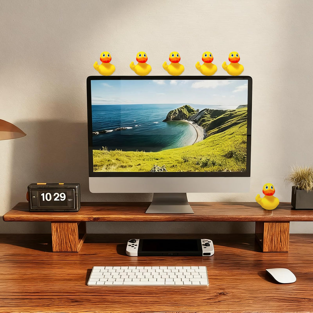 Harewu desk and shelf duck decor for cheerful home or office.