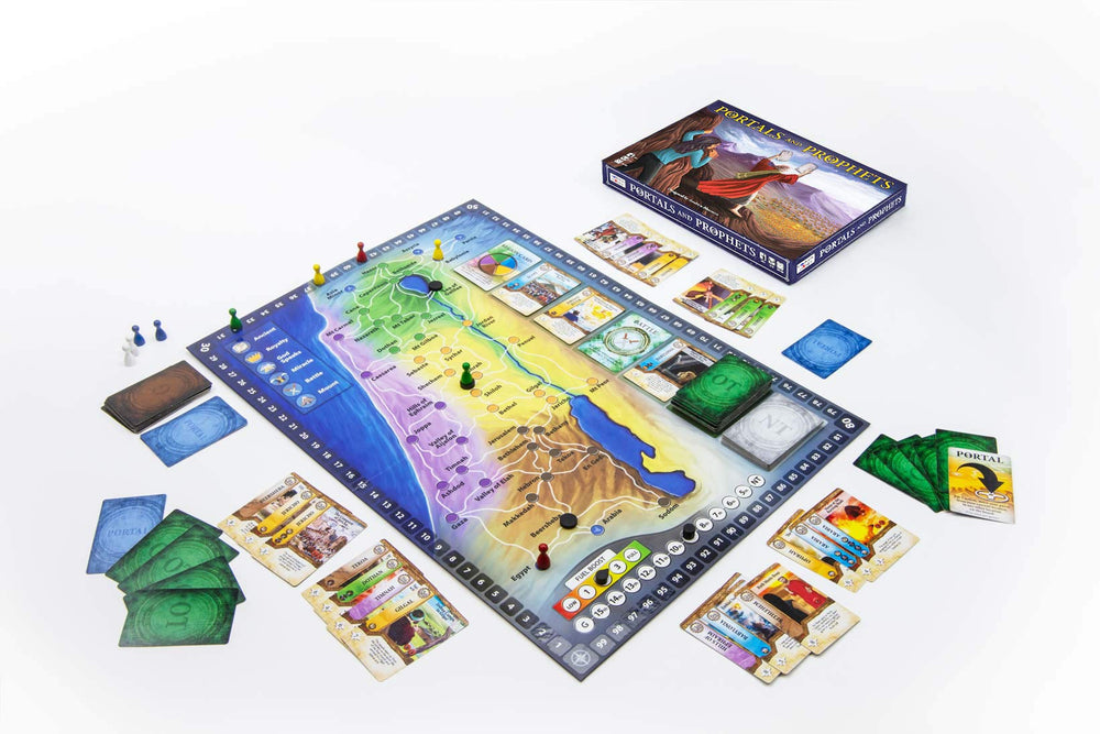 Harmon Games Portals and Prophets second printing gameboard, clean layout supports quick strategic decisions.
