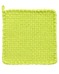 Harrisville Designs lime cotton loops closeup showing vibrant color and soft texture