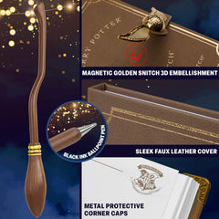 Harry Potter A5 notebook with faux leather cover, durable and comfortable for daily use.