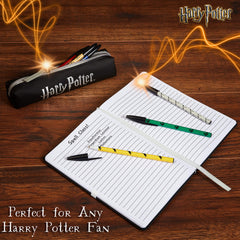 Harry Potter pencil case closed with Hogwarts motif for organized storage