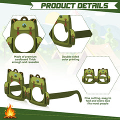 Harrycle camping glasses with compass design, boosts outdoor event vibes