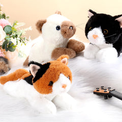 Harrycle orange-black cat plush adds color to decor and play