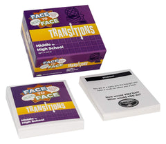Harvest Time Partners face-to-face transitions card deck on table supports teen conversation practice