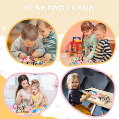 HarVow Busy Board latches and maze encourage independent play and problem-solving during playtime.