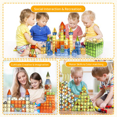 HarworLife magnetic tiles STEM-learning focus boosts color and shape recognition.