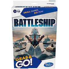 Hasbro Battleship Grab and Go game unit open for quick setup during travel.