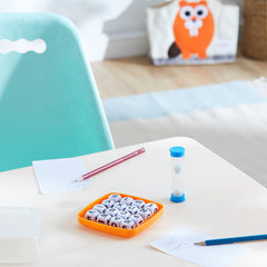 Hasbro Gaming Boggle timer flip creates a tense countdown.
