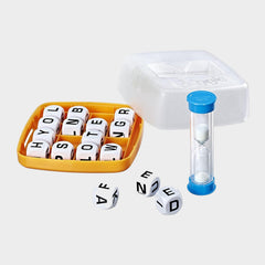Hasbro Gaming Boggle portable travel case for on-the-go play.