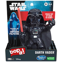 Hasbro Bop It Star Wars Darth Vader Edition packaging displaying villain branding for display