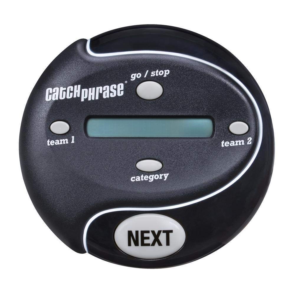 Hasbro Catch Phrase Game in use during a lively group guessing session.
