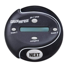 Hasbro Catch Phrase Game in use during a lively group guessing session.