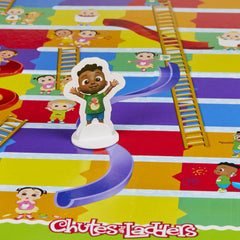 Hasbro Gaming Chutes and Ladders CoComelon Edition supports 2-4 players for family fun.