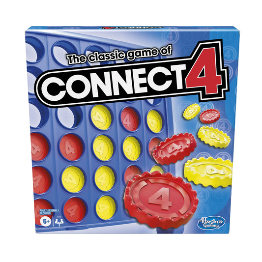 Hasbro Connect 4 Classic Grid game ready for family play and easy setup