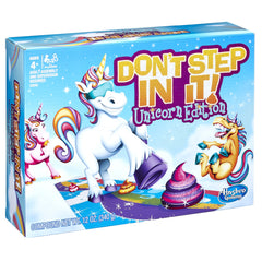 Hasbro Don’t Step In It Unicorn Edition blindfold creates suspenseful, giggly rounds.