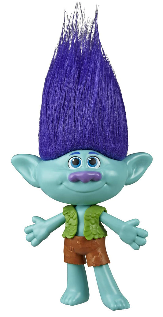 Hasbro DreamWorks Trolls World Tour Branch Medium Doll, front view, ideal for display and imaginative play